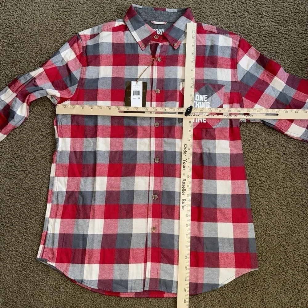Morgan wallen one thing at a time tour Red Gray Plaid flannel Shirt Men's medium